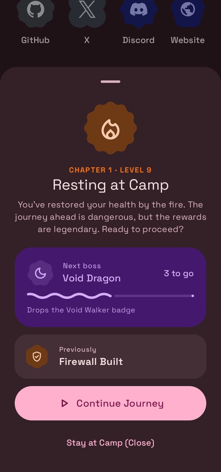 Resting at camp