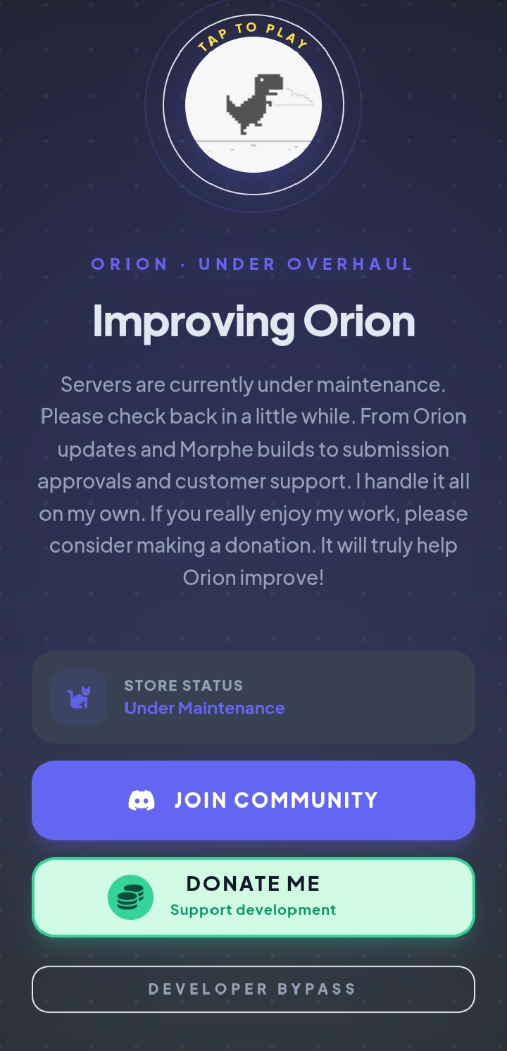 Maintenance mode