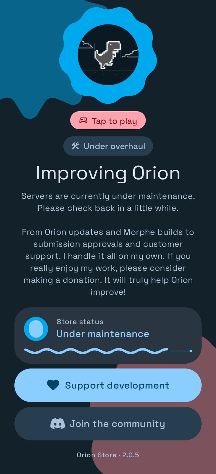 Maintenance mode